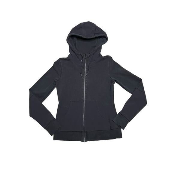 Lululemon Women’s Voyage Hoodie - Black - Full Zip - Thumb Holes - 6 - Picture 3 of 7